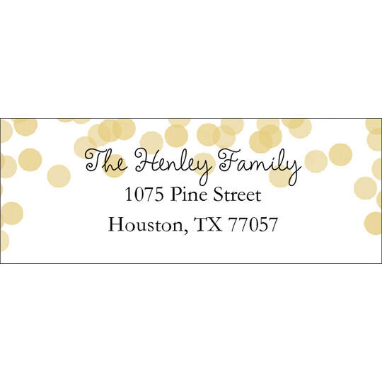 New Year Confetti Address Labels